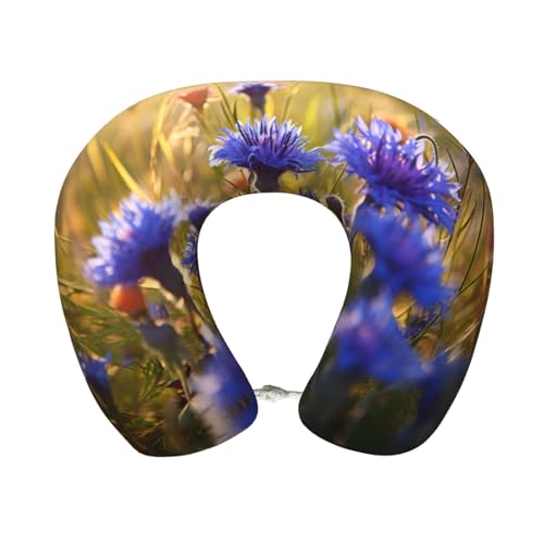 Almohada de viaje con espuma viscoelástica y funda negra miniatura 1