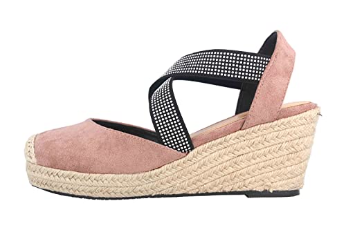 Espardeñas de Mujer de Verano con cuya de Yute - AM5431 - Cuñas Muy cómodas Materiales - Cuñas en Tallas pequeñas y Grandes de la 32 a la 35 y 42 a la 45. Maquillaje, EU 43 Cover