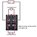 Twidec/2Pcs Rocker Switch 6 Pins 3 Position ON/Off/ON AC 10A/125V 6A/250V DPDT Car Boat Black KCD4 Rocker Switch Toggle KCD2-203