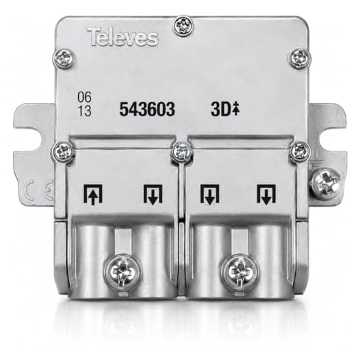 CABLEPELADO - Repartidor Distribuidor - Splitter - coaxial - conexión easyF - mínima amortiguación de señal - 5-2400mhz - 3 Salidas