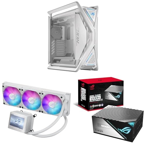 Image of ASUS ROG Hyperion GR701 EATX Full-Tower Computer case & ROG Ryujin III 360 ARGB WHT All-in-one Liquid CPU Cooler & Thor 1200W Platinum II