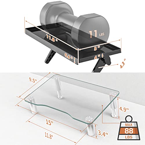Computer Monitor Riser With Height Adjustable Multi Media Desktop Stand&Top Shelf Tv Mounting Bracket 12 Inch Flat Panel Mount #TOP5
