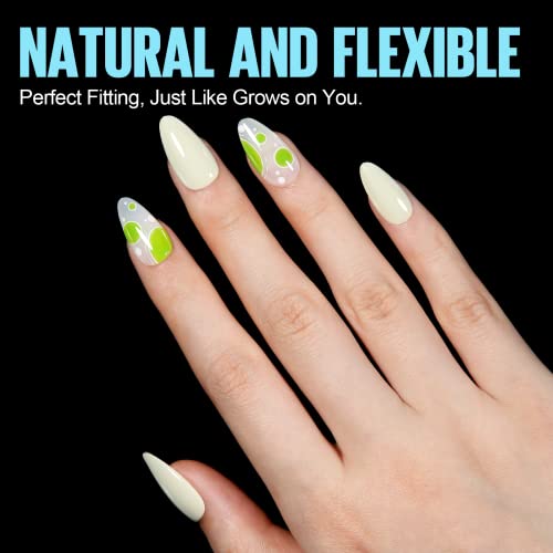 Tomicca Almond Nail Tips - 450Pcs Double-Sided Matte Gel Nail Tips, 15 Sizes Soft Full Cover Gel Nail Tips, False Gel Nail Tips For Nail Extensions #TOP5