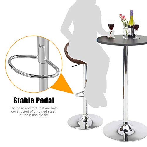 Set Of 4 Bar Stools, Modern Adjustable Counter Height Kitchen Island Chairs Pub Swivel Stool, Barstools For Kitchen Counter Pub #TOP2
