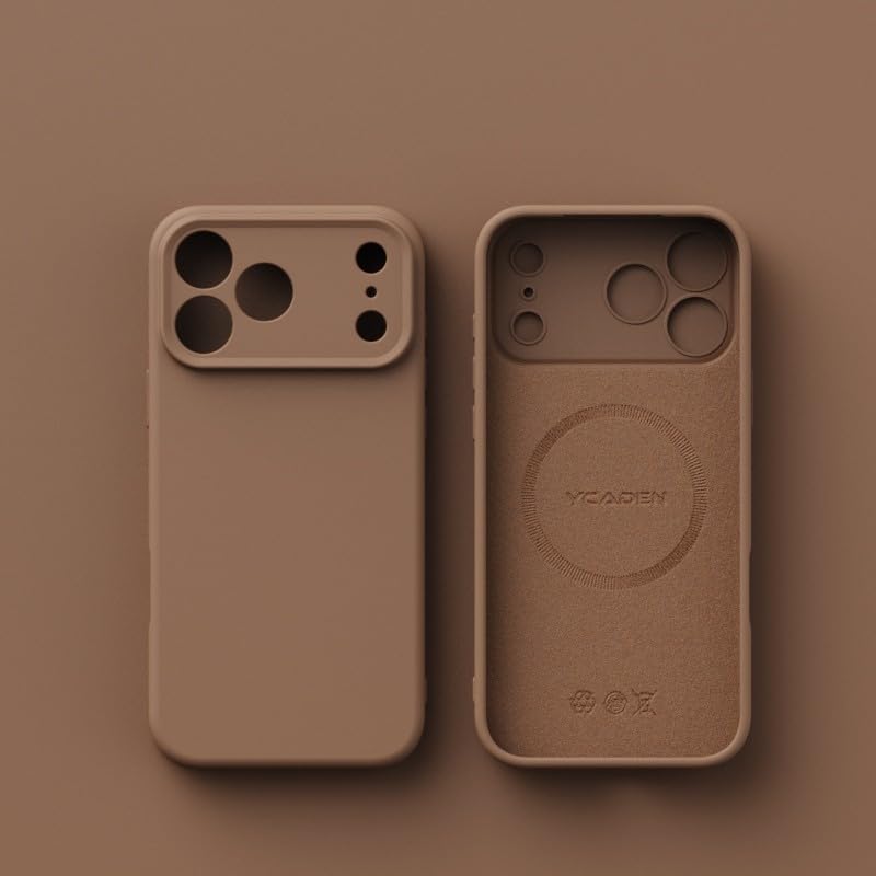 Coque iPhone 17 Pro kaki silicone solide arrière magnétique