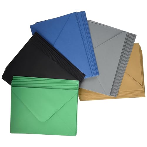 Image of Craft UK 2346 C6 Card and Envelope Pack of 50 - Deep Colours