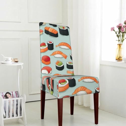 Housse de chaise extensible sushi contre les taches et les plis - 5
