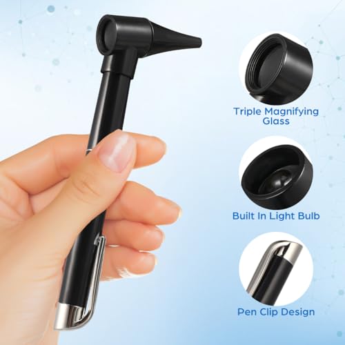 Supvox Medizinisches Otoskop Set Mit 3-Facher VergrößErung Und Einstellbarem Led-Licht Diagnostisches Mini Otoskop FüR Ohr- Und Nasenuntersuchung Inklusive 5 Spekula FüR Kinder Und Erwachsene