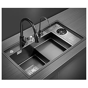 Generisch Nano Edelstahl Doppelspüle 82 x 46 cm