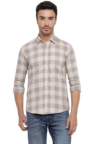 Image of Allen Cooper Checks Shirts for Men - 100% Cotton Comfort Fit Casual and Formal Shirt - Breathable, Soft, Classic Style (Multiple Colors)