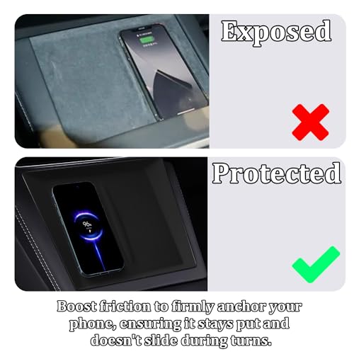 Tapis en silicone pour chargeur console centrale Tesla Highland Model 3 - 3