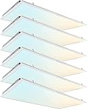 2x4 FT LED Light Flat Panel, 40/50/60W, Color Temperature Selectable 3K | 4K | 5K, Dimmable Recessed Drop Ceiling Lights, 5000/6250/7500 Lumens, Lay in Fixture for Office, 120-277V, UL DLC(6 Pack)
