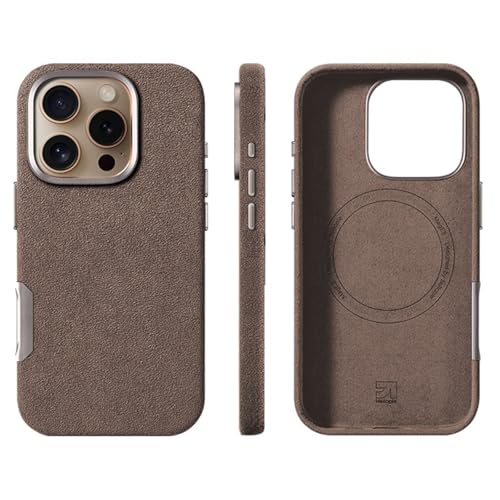 Coque MagSafe iPhone 16 Pro en Alcantara ultra mince et anti dérapante