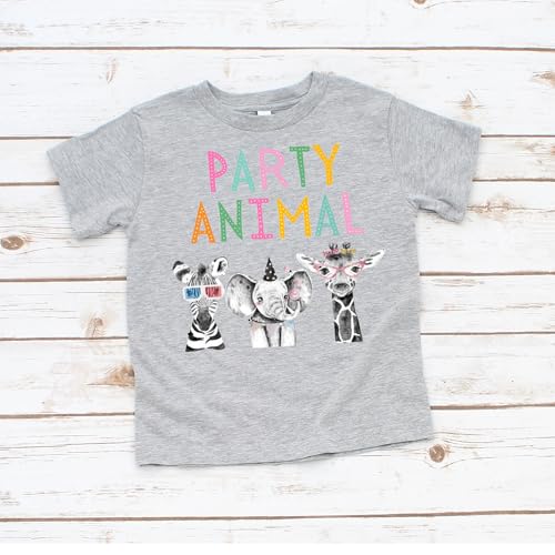 Party Animal Birthday Shirt for Toddler – Zoo Animals Design Birthday Tee, Jungle Safari Theme T-Shirt, Animal Theme Petting Zoo Outfit4