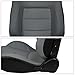 IKON MOTORSPORTS, Universal Racing Seats with Dual Sliders, PU & Carbon Leather Reclinable Left Driver Side