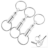 SALPIE Portachiave doppio a Sgancio Rapido - 3 Portachiavi Staccabili Estraibili, Doppia Chiusura a Scatto