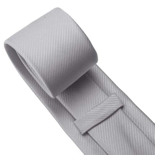 Image of KOOELLE Men's Ties Solid Pure Color Plain Neckties Formal Black Ties For Men