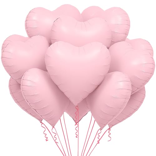 Heart-Balloons Valentine-Balloon 12PCS 18 Love Foil Balloons Birthday Party Anniversary Wedding Engagement Decorations Baby Shower Bridal Supply