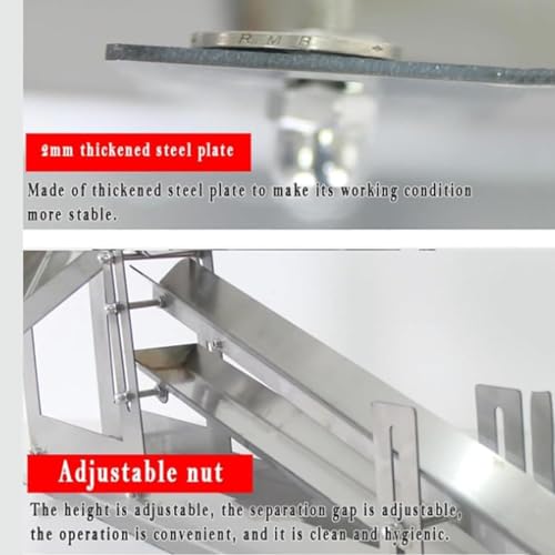 Separador de yema de huevo, separador líquido de acero inoxidable 304 para huevos de pato y gallina, altura ajustable y espacio de separación de 2 mm, herramienta de separación de proteínas
