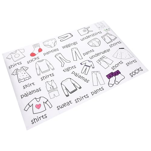 TIDTALEO Pegatina Adhesiva para Ropa de Armario 40X60 CM Etiqueta Autoadhesiva de PVC para Clasificación y Organización de Prendas Decorativa para Pared Adecuado para Ordenar Ropa Hogar
