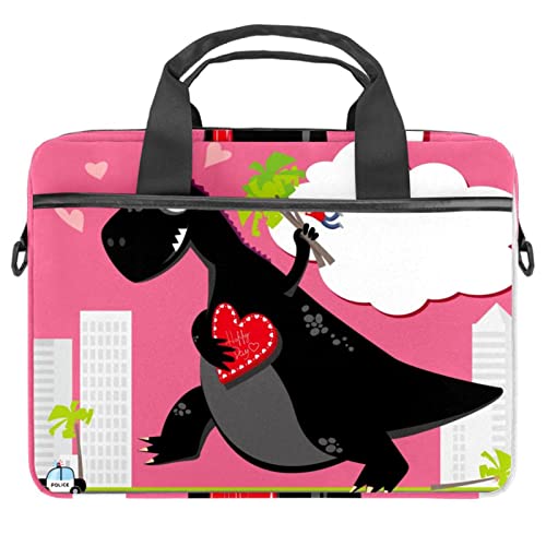 Sacoche pc portable 13 13.3 14.5 pouces antichoc dinosaure rose ultra légère