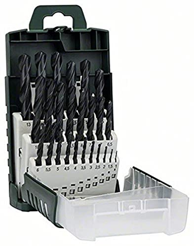 Bosch 25tlg. Metallbohrer-Set HSS-R rollgewalzt (Eisenhaltige Metalle, Kunststoff, Ø 1-13 mm, Grip Box, Zubehör für Bohrmaschine) – Ansicht 1