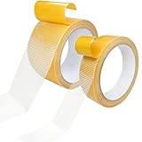 Darlingao 2 Rolls Double Sided Mesh Tape, Fabric Tape for Clothes, Double Sided Tape Heavy Duty, Carpet Tape, Double Sided Duct Tape, Mesh Mounting Tape, 1inch/2inchx33FT(10m)