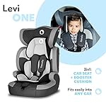 LIONELO Levi One Kindersitz 9-36kg, Kindersitz Auto, höhenverstellbare, vertiefte Kopfstütze, Seitenschut,z abnehmbare Rückenlehne, Sitzverkleinerer 5-Punkt-Gurte