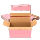 9x4x6 Pink Shipping Boxes with Tear Strip, 30 Pack Self-Adhesive Shipping Boxes Medium, Zipper Corrugated Mailing Boxes for Packaging Small Business