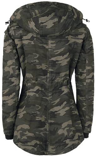 Rock Rebel by EMP Damen Camouflage Winterjacke mit Nieten XL
