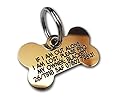 REINFORCED deeply engraved solid brass Bone dog tag