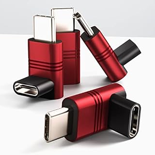 UseBean 90 Degree USB C Right Angle Adapter, (4-Pack) PD 100W 4K@60Hz Type-C 3.2 Gen2 20Gbps Male to Female Extension Extender,USB-C Video Extended Converter,for Steam Deck,Switch,Laptop,Tablet,Phone