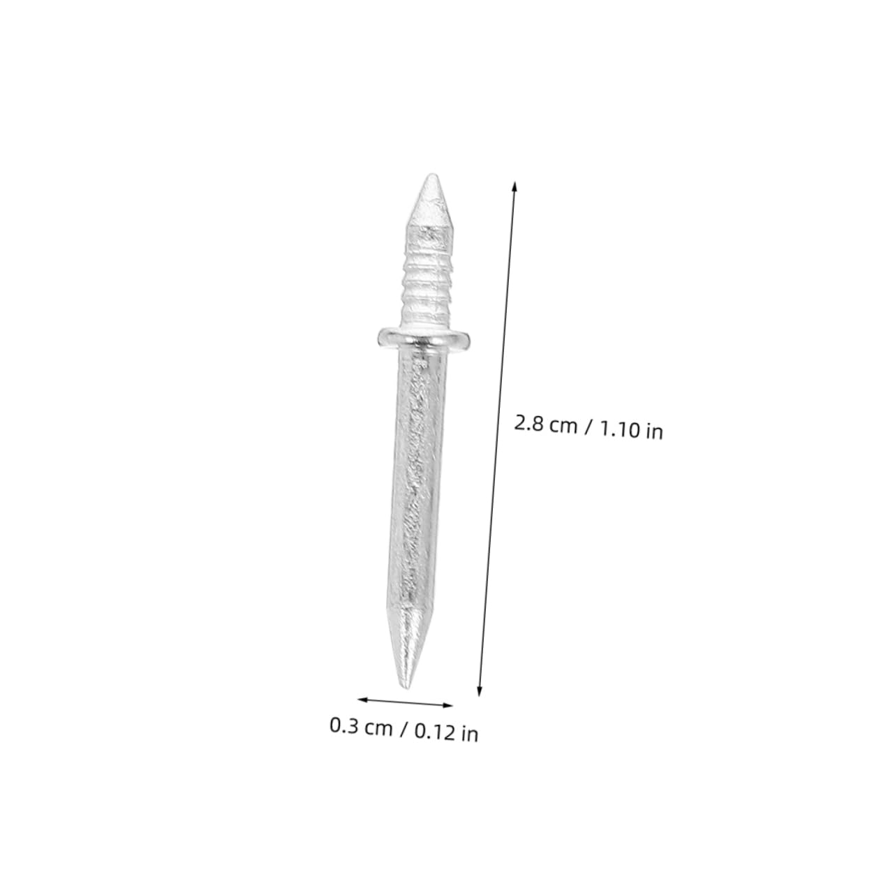 VILLCASE 200pcs Assorted Seamless Nails Double Head Screw Easy Install Toe Nails for Home