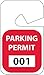 NATIONAL MARKER PARKING PERMIT, REARVIEW MIRROR, (PP15A)