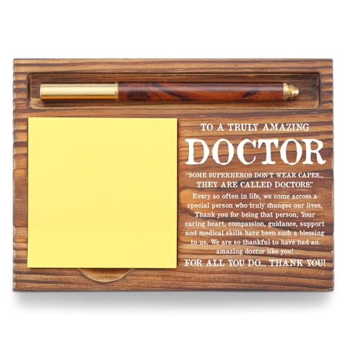Thank You Doctor Gift Sticky Note Holder, Doctor Appreciation Future Doctor Assistant Med School Graduation Gift, Doctor's Day Week Gift Thank You for All You do Self-Stick Note Pad Holders TZP45