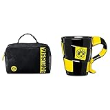 Borussia Dortmund BVB-Kulturbeutel & BVB-Tasse mit Schal-Design