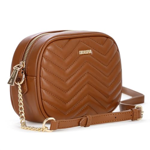 Bolsa Média Tiracolo Anacapri Matelassê Zig Zag Marrom - Feminino - Único - Marrom