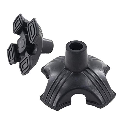 Ritapreaty Punta della Canna, Puntale in Gomma per Bastone da Passeggio, Supporto per Piede Supporto per Bastone da Passeggio per Uomo Vecchio Piedino Stabile Antiscivolo per Quattro Piedi 19 MM