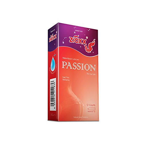Zioxx Condones Thin Feel Water Based Lube Passion Condoms