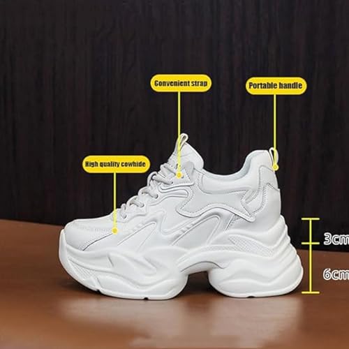 Women's Orthopedic Sneakers Stylish Walking Shoes,Fashion Lace Up Height Increasing Casual Chunky Shoes Comfortable Non Slip Platform Dad Shoes4
