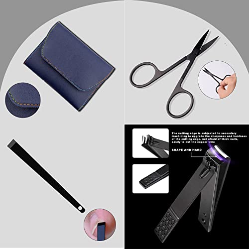 FUSOO 12 pezzi set tagliaunghie professionale, set...