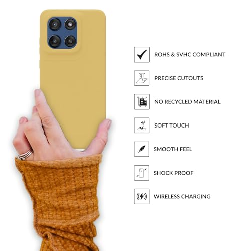 Image of SPRIG Compatible with Moto Edge 60 Stylus Premium SilkTone Back Cover Drop Tested Shock Proof Mobile Case for Men, Women, Boys and Girls with Camera Protection (Lemon Yellow)