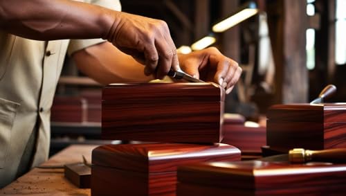 Image of Royal Craft Expertise 6-Slot Watch Box for Men - Handmade Indian Rosewood Luxury Watch Case | Elegant Wooden Watch Display Box | Jewelry Organizer for Men