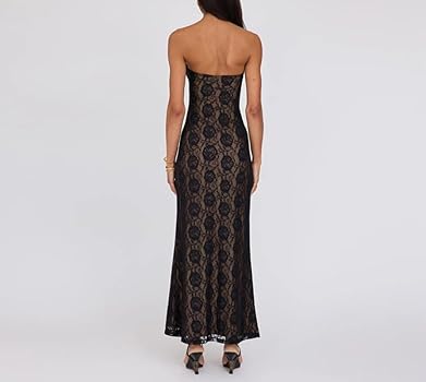 Amazon.com: Women's Shell Buckle Hollow Sexy Strapless One