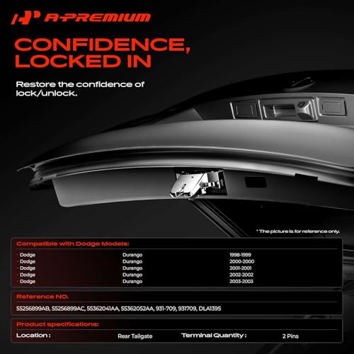 Image of A-Premium Trunk Latch Compatible with Dodge Durango 1998-2003, Rear Tailgate Lock Latch Actuator