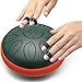 Lronbird Steel Tongue Drum Percussion, 6 Inch 11 Notes Musical Instruments, Music Gifts for Family Friends (Green)