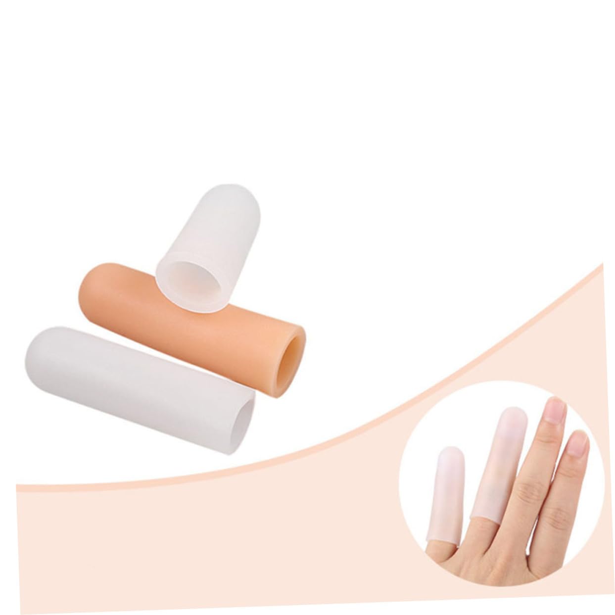 10Pcs Gel Toe Protective Sleeves Toe Caps for Relief Sports Finger Separator Sleeves Skin Color Reduces Calluses Corns for Foot Comfort