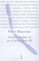 Faites comme si je n'avais rien dit 2020589389 Book Cover