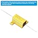 PATIKIL 5W 5K Ohm Aluminum Shell Resistor, 2 Pack Aluminum Housing Resistor Housed Case Wirewound Resistors Screw Tap Power Resistor, Golden