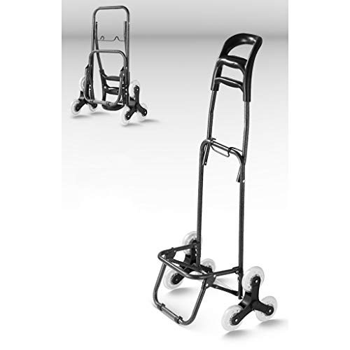 Faltbarer Einkaufswagen, 3 Räder, zusammenklappbar, Schiebewagen, leichter Einkaufswagen, Kletterwagen, Einkaufstrolley… – Bild 8